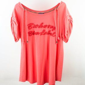 Burberry Blue Label Coral Rope-Logo French Terry Tunic